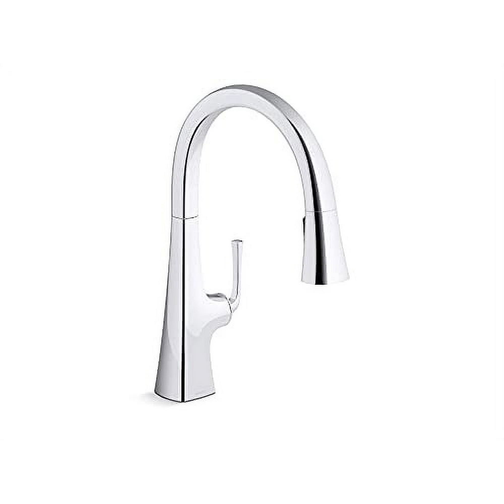 Robinet de cuisine à bec rétractable KOHLER Graze chrome poli à montage