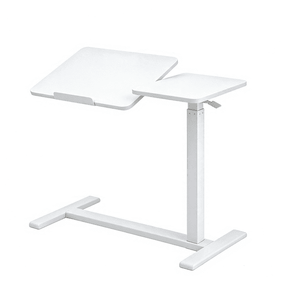 Mobile Adiustable Standing Desk, White