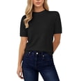thumbnail image 3 of CAIXIA Short Sleeve Sweaters for Women Lightweight Loose Business Casual Tops, 3 of 5