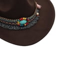 thumbnail image 3 of Staki Kids Wide Brim Western Cowboy Cowgirl Hat Boys Girls Felt Hats for Kids(Coffee,3-8 Years), 3 of 4