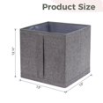 thumbnail image 4 of Linen 2 Pcs Wardrobe Clothes Organizer for Folded Clothes,Thick Closet Drawer Organiser for Jeans, Clothing Storage Bins with Dividers Compartment Box for Underwear/Socks/Skirts/T-shirts/Pants Grey, 4 of 5