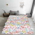 thumbnail image 5 of Zufioo Retro Floral Fleece Blanket Queen Size,Plush Bed Blanket,Ultra Soft Throw Blanket,Plush Fuzzy Cozy Blanket Perfect for Bed,Couch-80"x60", 5 of 7