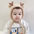 thumbnail image 4 of Baby Hat Cute Little Elk Toddler Warm Earflap Beanie para Otoño Invierno (Khaki) JAMW Sencillez, 4 of 5