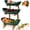 Green, variant on 3-Tier Oval Fruit Basket with Bamboo Stand, Large Tiered Fruit Basket for Kitchen Countertop, Space-Saving Snack & Vegetable Display, Modern Home Decor, Easy to Clean (Green,3-Tier)
