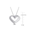 thumbnail image 2 of 1/5 carat (Ctw) Diamond Heart Pendant Necklace in Sterling Silver with Chain for Women, 2 of 5