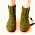 thumbnail image 5 of USB Heated Socks Slippers For Indoor Use Foot Warmers Winter Fleece Heating Pad Knitted Socks Thermal Heat Feet Warmer Boots Rechargeable, 5 of 6