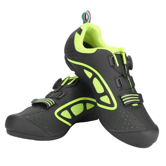 Breathable, Size 44, Green, Perfect for Mountain Biking Adventures Men's Anti-Skid Cycling Shoes for MTB