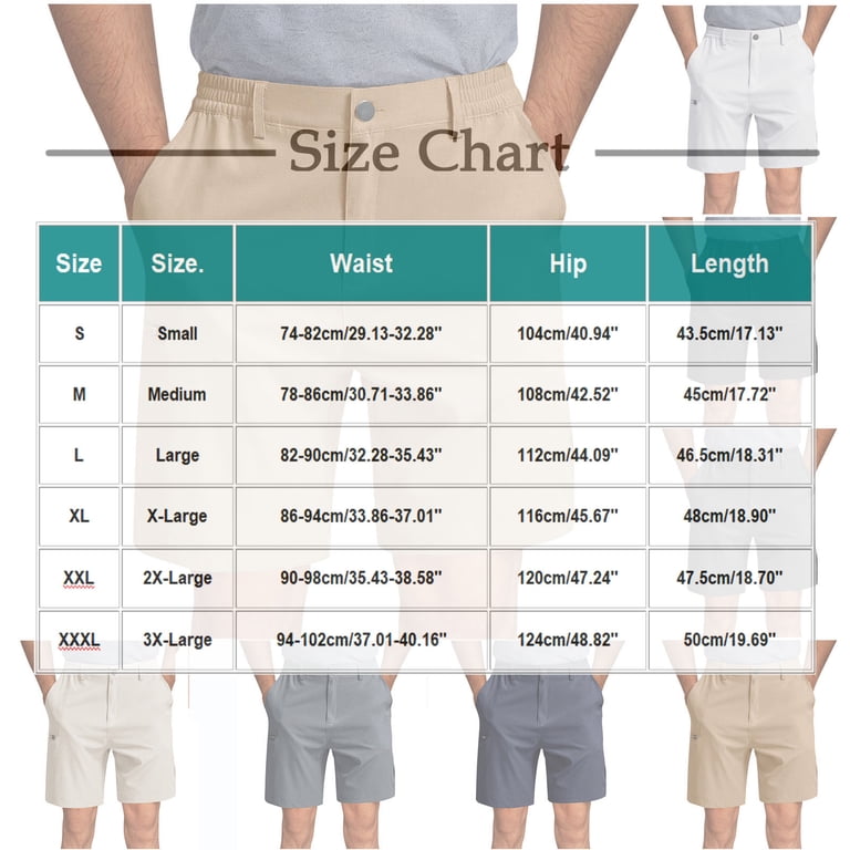 Clearance! ZVNAΖH Mens Stretch Golf Shorts with 5 Pockets 7 Inch