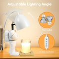 thumbnail image 4 of Niulife Candle Warmer Lamp with Timer, Dimmable Candle Warming Lamp with 2 Bulbs for All Jar Candles Wax Melting, Astronaut Desk Lamps Home Cute Decor Christmas Birthday Gifts, 4 of 7