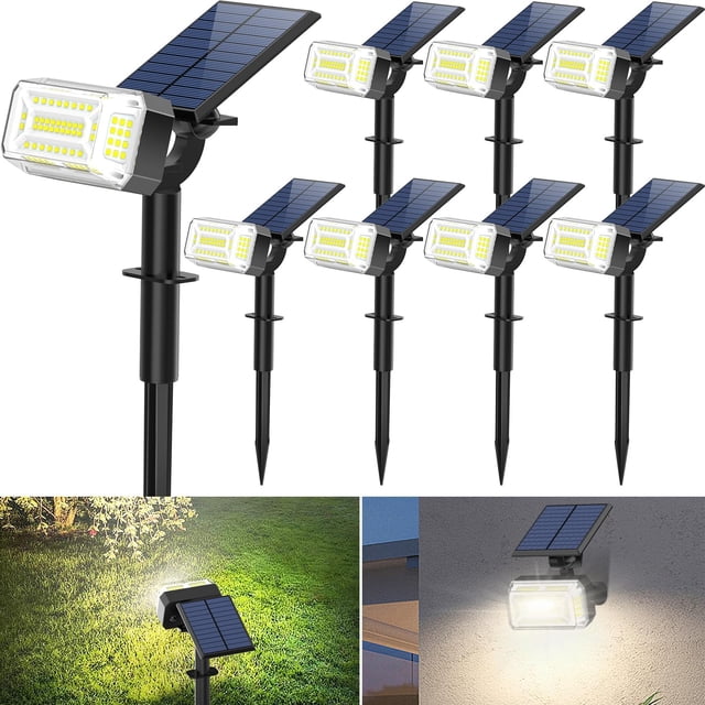 Focos Solares WENATY 102 LED Impermeables IP65 Paquete de 8