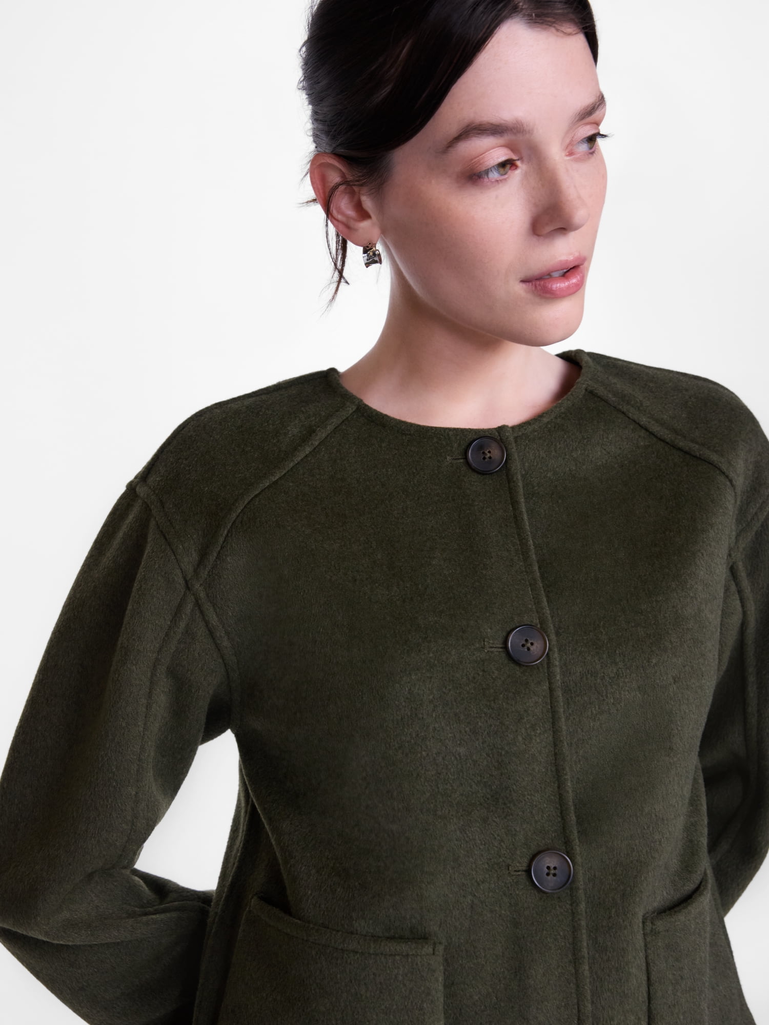 Scenario Women's Double Faced Faux Wool Jacket, Sizes XS-XXXL