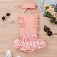 thumbnail image 3 of Vedolay Baby Girl Shorts Sets Girl's Summer 2 Piece Outfits Short Sleeve Tee Top and Biker Shorts Set Tracksuit,Pink 3 Months, 3 of 5