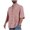 Red, variant on Autumn Plus Size Tops for Mens Casual Solid Color Short Sleeve Turndown Collar Blouse Top Gifts for Mens