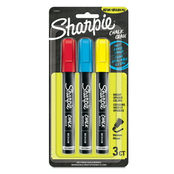 Sharpie Chalk Marker Set, 3-Color Primary Set