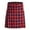 Red, variant on fartey Men Scottish Utility Kilts Casual Pleated Plaid Print Skirts with Pockets High Waist Summer Tartan Skirts