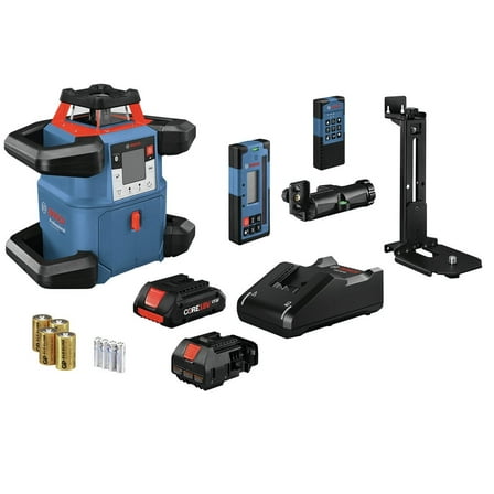 Restored Bosch GRL400080CHVRT 18V REVOLVE4000 LithiumIon Connected SelfLeveling Cordless Horizontal/Vertical Rotary Laser Kit (4 Ah) (Refurbished)