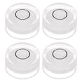 thumbnail image 1 of Unique Bargains 4 Packs Round Bubble Level 19x10mm Mini Circular Bullseye Spirit Levels for Leveling Camera Tripod Telescope, White, 1 of 6
