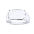 thumbnail image 2 of AFFY Rectangular Signet Ring In 14K White Gold Plated 925 Sterling Silver for Men's, Ring Size 11, 2 of 3