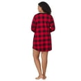 thumbnail image 4 of Aria Women’s Even Cozier Jersey 34” Long Sleeve Henley Sleepshirt, Sizes XS-4X, 4 of 8