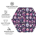 thumbnail image 3 of Pofeuu cute Skull rainbow mushroom Print Coasters for Drinks, 4Pack PU Leather Coasters, Bar Drink Coasters for Tabletop Protection, Furniture from Damage-Hexagon, 3 of 6