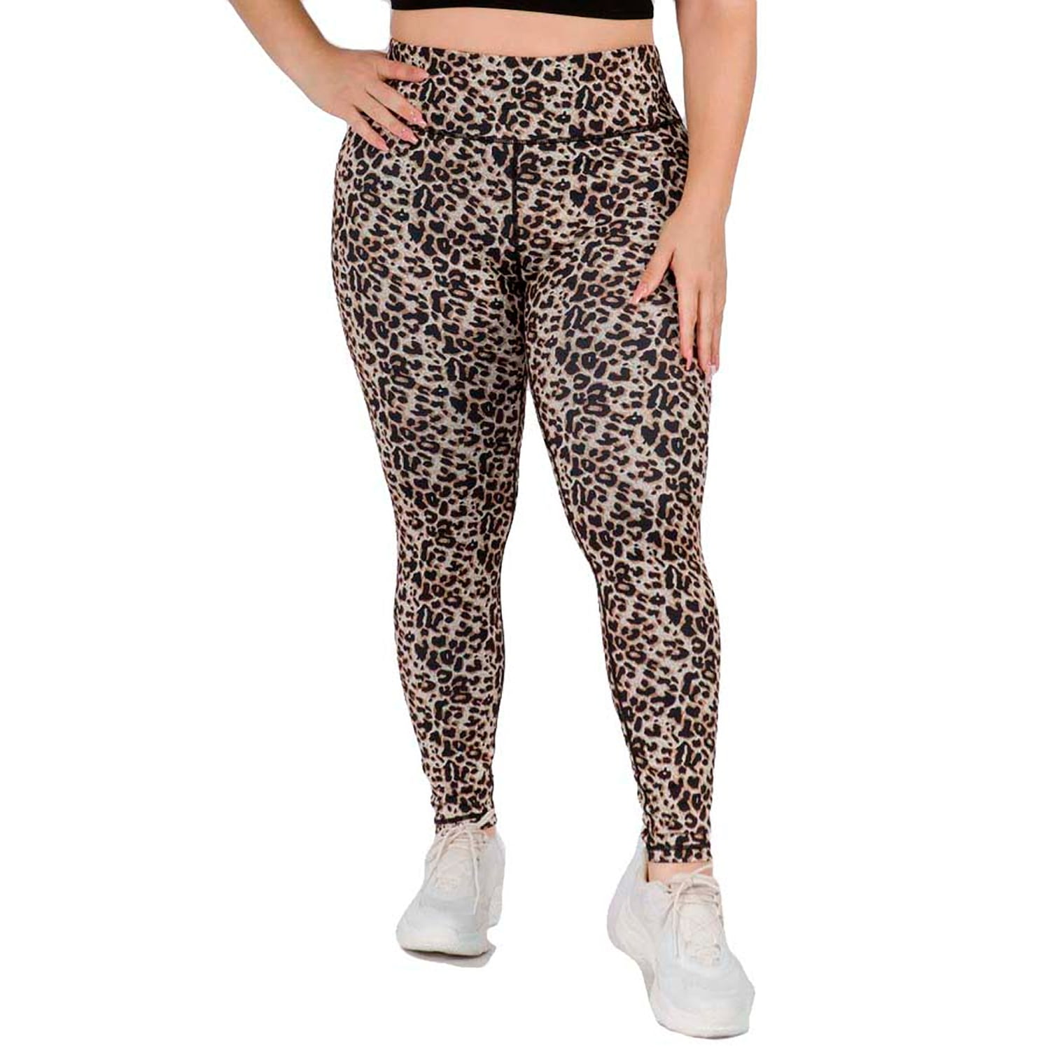 kant Sidelæns Hykler Women's Active Cheetah Print Workout Leggings (Plus Size) - Walmart.com