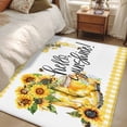 thumbnail image 4 of Non-Slip Rug Pad Rugs Farm Boot Blossom Sunflower Bee Rectangle Area Rugs 2.7x5Ft Soft Carpet Pads for Living Room Kids Room, Honey Floral Yellow Checker, 4 of 9