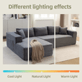 thumbnail image 5 of AIKEMING 108" Modular Cloud Sectional Sofa Couch, L-Shaped Boneless Corduroy Sofa , Right Chaise (Grey), 5 of 11