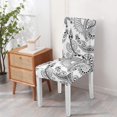 thumbnail image 4 of Colorful Retro Ethnic Paisley Dining Chair Covers 4 Pack with Vintage Floral Pattern Decorative Artistic Stretch Slipcovers Removable Seat Protector for Chic Home and Dining Areas, 4 of 7