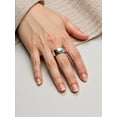 thumbnail image 4 of White Tungsten Rings for Men Women Engagement Wedding Bands Domed Polished Shiny Comfort Fit, 4 of 6