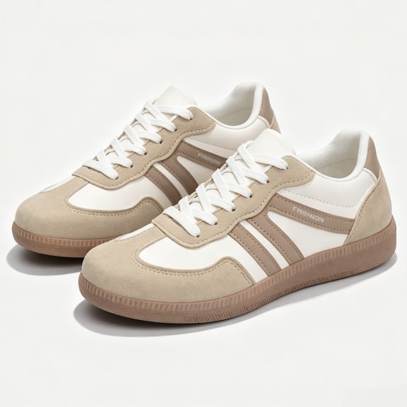 Women's Retro Fashion Sneakers Comfortable Casual Anti Slip Platform Low-Top Sneakers Lace Up Lightweight Tennis Walking Shoes
