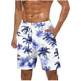 thumbnail image 2 of WAENQINLA Men's Swim Trunks Summer Beach Shorts with Pocket Holiday Hawaiian Palm Tree Print Bathing Suit Drawstring Board Shorts, 2 of 5