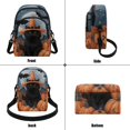 thumbnail image 4 of CHAQLIN Cat Halloween Bat Sling Bag for Travel Traveling, Zipper Crossbody Bag Polyester Adjustable Strap Small Crossbody Wallet, 4 of 6