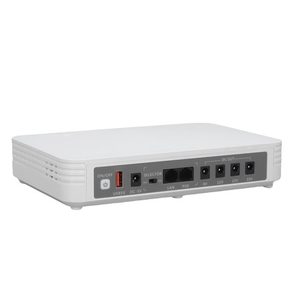 Mini Ups Battery Backup,Uninterruptible Power Supply 8000mAh Prompt DC 5V 9V 12V POE 15V 24V USB 5V 2A Output Ups Backup Battery English Voice Backup Power Supply For Router