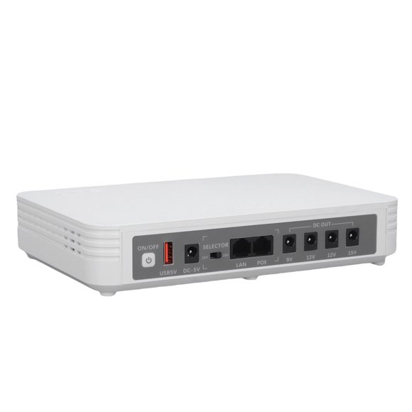 Mini Ups Battery Backup,Uninterruptible Power Supply 8000mAh Prompt DC 5V 9V 12V POE 15V 24V USB 5V 2A Output Ups Backup Battery English Voice Backup Power Supply For Router