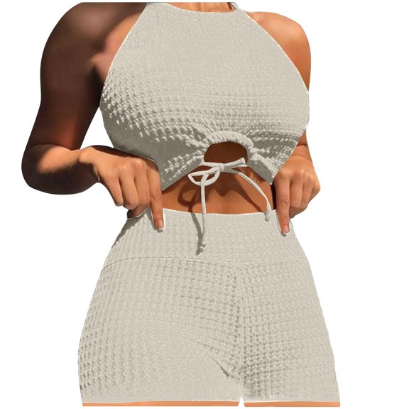 Bixock Swimsuit for Women,Bikinis Sets for Women,Women's Swimsuit with Boy Short Bottom High Waist Bikini 2 Piece Swimsuit