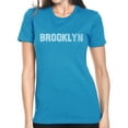 thumbnail image 1 of LA Pop Art Women's Premium Blend Word Art T-shirt - BROOKLYN NEIGHBORHOODS, 1 of 2