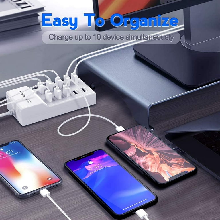 USB Charger USB Charging Station with Rapid Charging Auto Detect