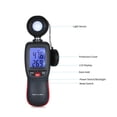 thumbnail image 2 of Illuminance Meter, Handheld Ambient Light Measuring Instrument, Solar Light Monitor, Suitable For Ambient Light Monitoring In Farms And Shopping Malls ,Wide Measurement Range, 2 of 5