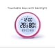 thumbnail image 5 of Reloj Termómetro Digital, Monitor de Temperatura y Humedad,Reloj Despertador con Pantalla Táctil y Retroiluminación Magnética para el Hogar, la Cocina, la Oficina y la Habitación Del Bebé (Rosa), 5 of 9
