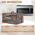thumbnail image 5 of TSOVTHRID Vintage Wood Grain Print Microwave Oven Cover, Dustproof Air Fryer Toaster Protector Electrical Appliance Cover for Kitchen Countertop, 18.25"W x 14.5"D x 11"H, S, 5 of 7