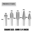 thumbnail image 3 of shiyou-Woodworking Rasp 5 PCS Rotary Drill Bit Set Wood Carving Bits 1/4” Shank Power Carving Bits Rotary Burr Set, 3 of 4