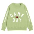 thumbnail image 3 of KAUOD Girls Letter Print Sweatshirt Football Graphic Crewneck Pullover Long Sleeve Sweaters Kids Casual Fashion Top School Hoodies, 3 of 6
