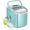 Light Green, variant on Havato Portable Countertop Ice Maker, One-Button Operation,  26Lbs/24H Efficient Ice Machine with Handle/ Scoop/Basket for Kitchen/Office/Bar and Party, Red