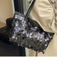 thumbnail image 6 of Sparkly Purses for Women, Women's Totes Bags with Zipper and Leather Handle, Trendy Glitter Purses for Women, 6 of 7