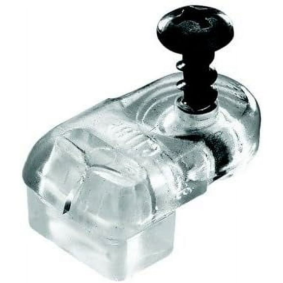 Glass Retainer Clip, Plastic, Clear, Offset 3.2 mm