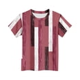 thumbnail image 4 of THDHVS Boys Shirts,Shirts for Boys,Summer Fashion Boys' Solid Athletic Short Sleeve Graphic T-Shirts Red 9-10 Years, 4 of 4