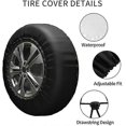 thumbnail image 4 of Spare wheel cover for Suzuki Jimny 20122017, spare wheel protector cover tire cover vehicle accessory spare wheel bag car, 16 inch standard 16 inch., 4 of 5