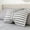Gray, variant on Pom Pom Trim Striped Bowtie Throw Pillow, Soft Decorative Cushion for Couch, Bed, Living Room Home Decor