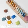 thumbnail image 4 of Embroidery Floss Bobbin Rack, Exquisitely Polished Embroidery Floss Bobbin Wooden Inserts With 12pcs Floss Bobbin For Craft, 4 of 8