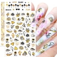 thumbnail image 3 of shiyou-12 Sheets Beach Nail Art Stickers Decals Self Adhesive Tropical Summer Ocean Coconut Sea Shell Nautical Palm Tree Design Manicure Tips Nail Decoration para Uñas for Women Girls, 3 of 4